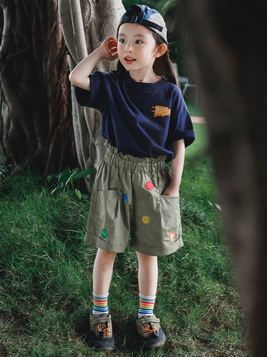 Children's Shorts Summer Mountain Outdoor Embroidery Lightweight Children's Pants