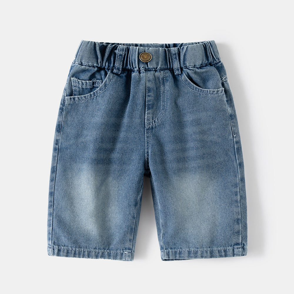 Children's Summer Clothing Boys Solid Color Shorts Medium Children's Pants