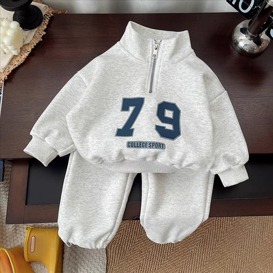 Loose Sweater Casual Sports Pants Boy Versatile Children's Suit