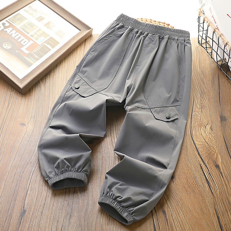 Children's Boy Thin Type Trousers Korean Style Fashionable Teens Casual Children's Pants