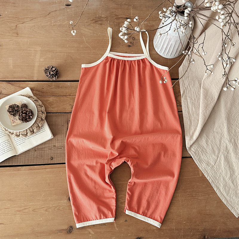 Popular Jumpsuit Summer Cotton Sling Romper Jumpsuit, Climbing Suit
