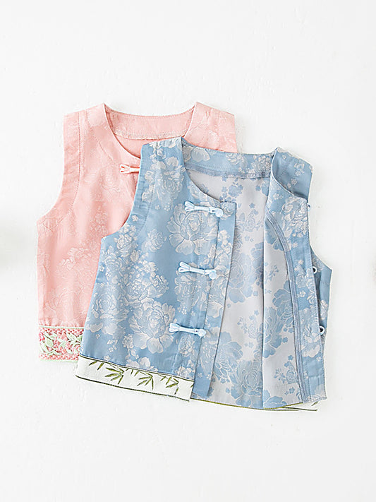 Children's National Style Vest Shorts Two-piece Chinese Children's Suit