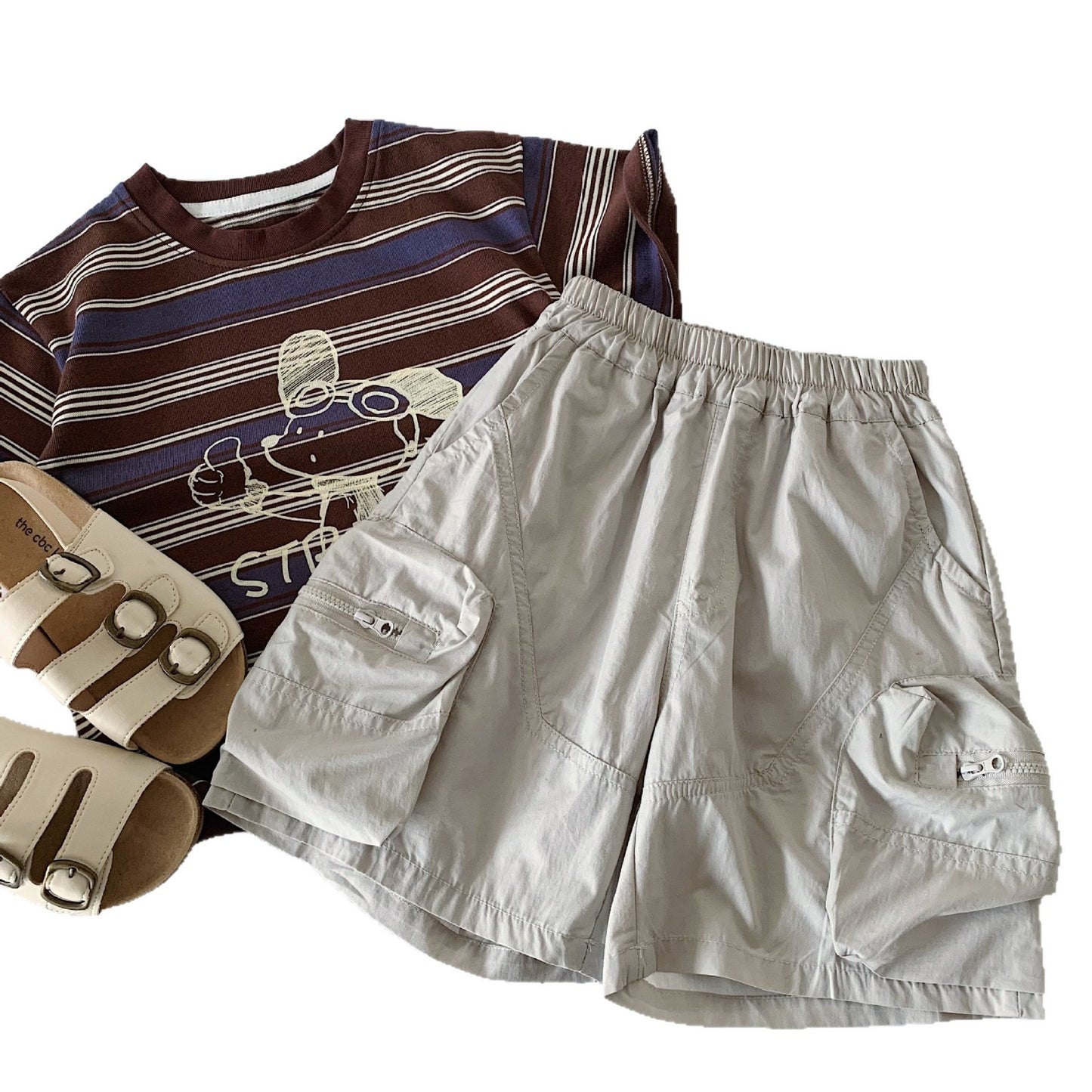 Children's Shorts Summer Casual Fifth Medium Small Woven Children's Pants