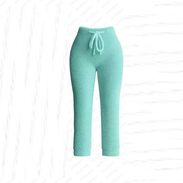 Knitted Plush Long Sleeve Set Three-piece Fashion Casual Suit
