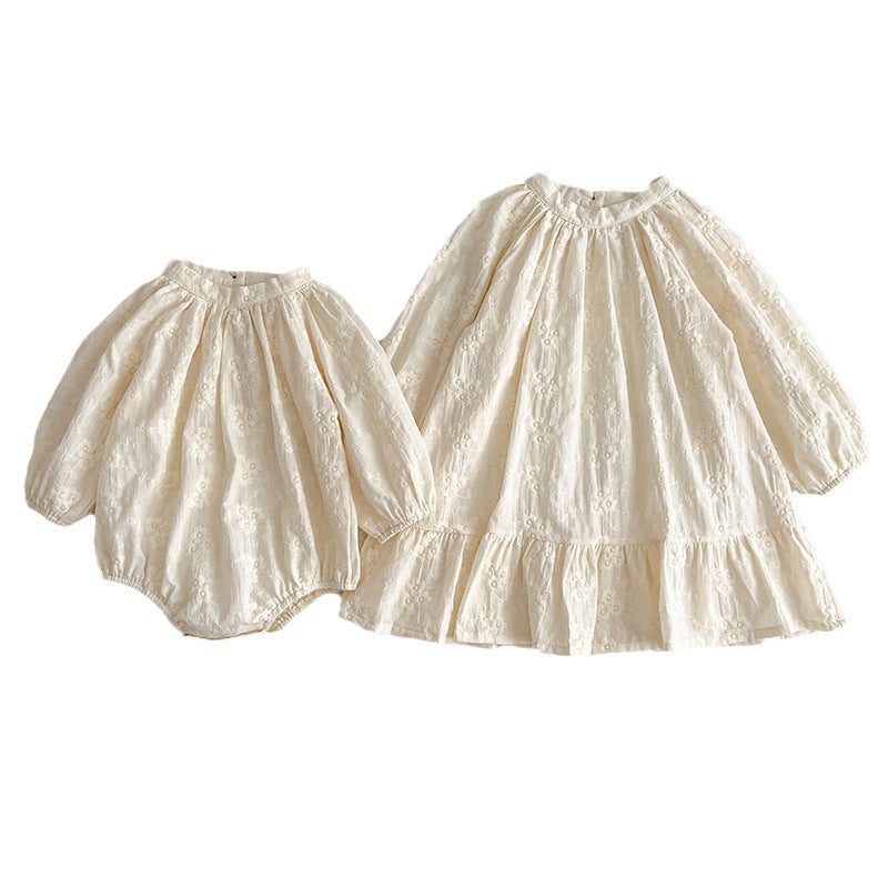 Children's Clothing French Embroidery Temperament Princess Romper Sisters Children's Dress