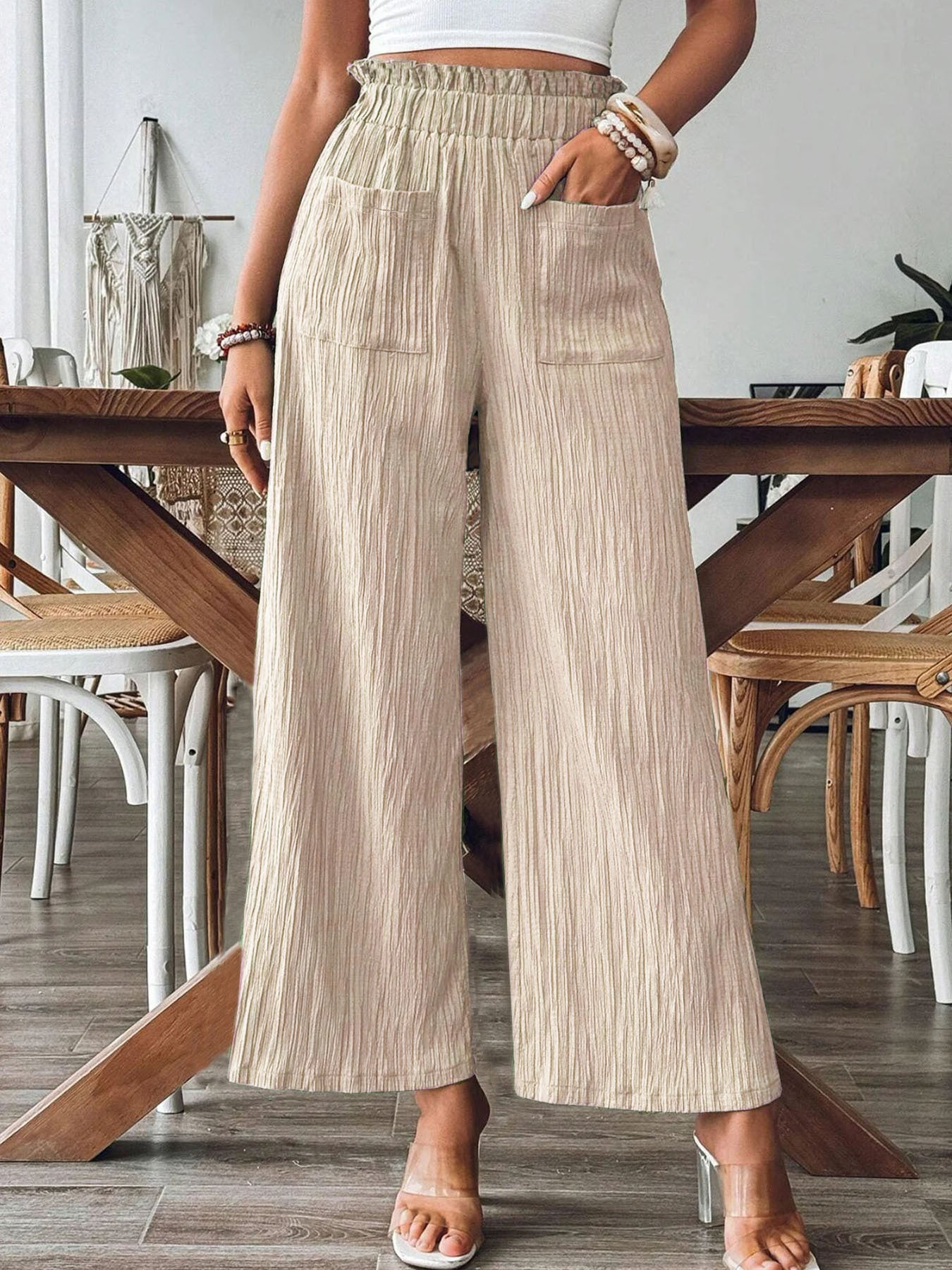 Charming Women's Independent Solid Color Fashion Pants