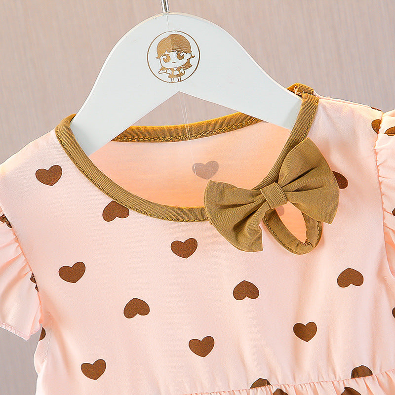 Summer Trendy Thin Skirt Flying Sleeve Children's Dress