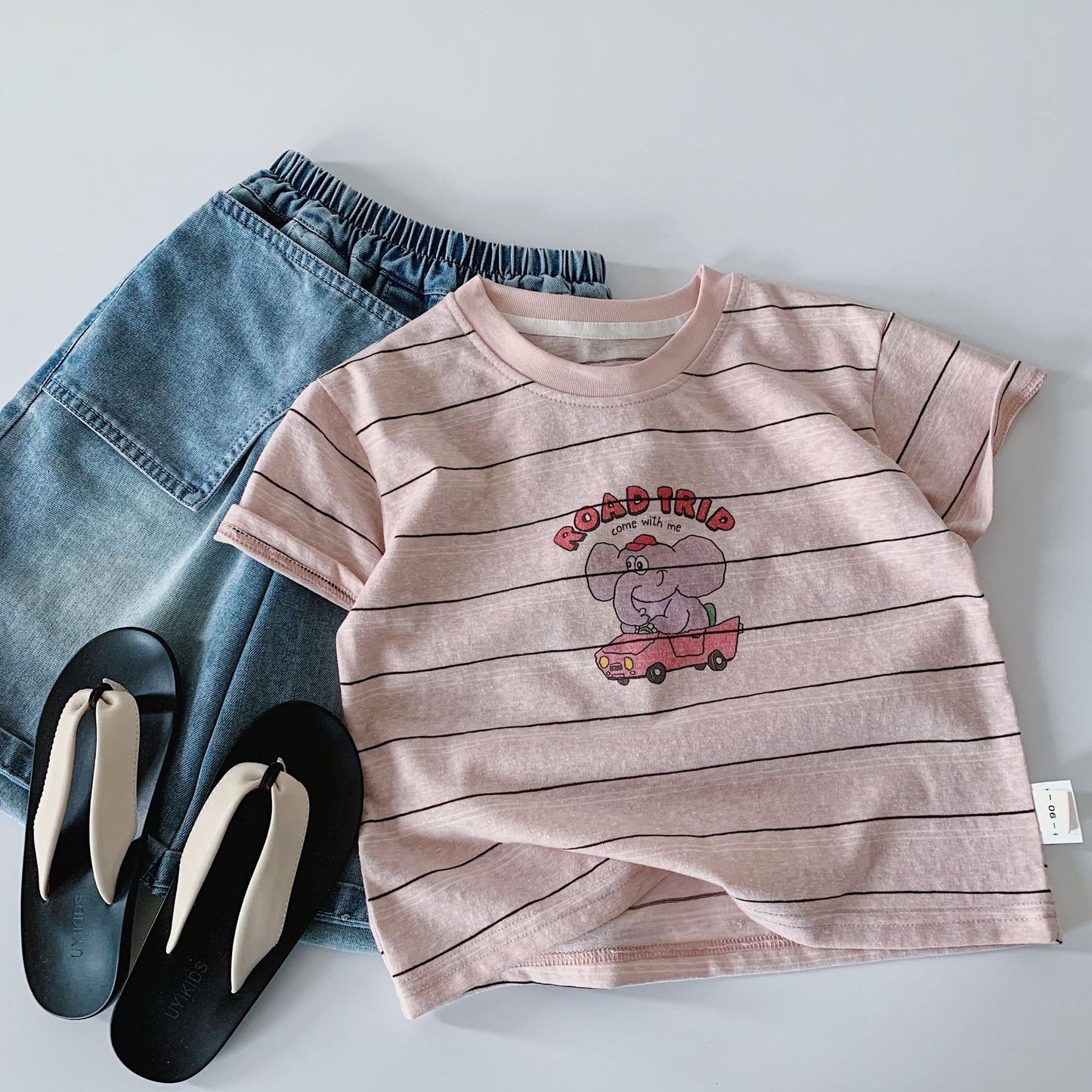 Children's Short-sleeved Summer Cartoon Printed Round Neck Pullover Children's T-shirt