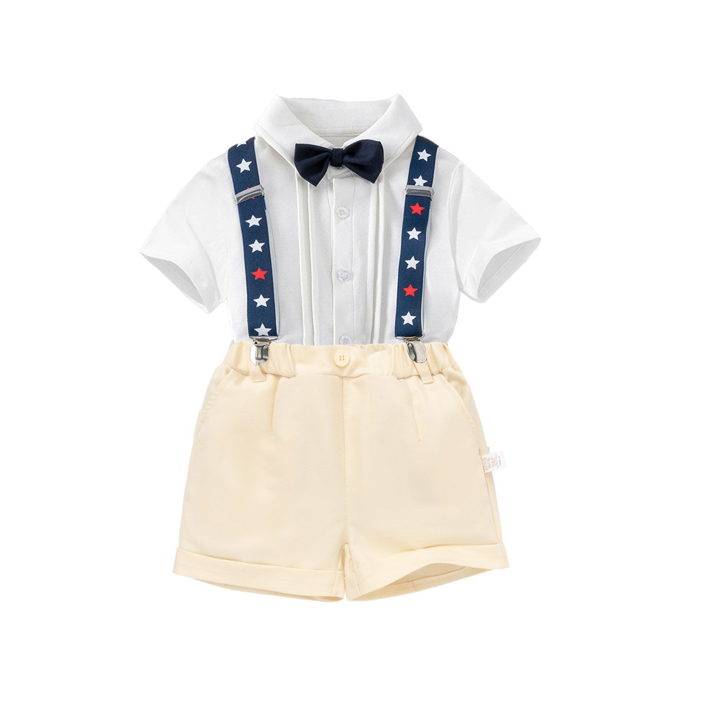 Children's Summer Overalls Short-sleeved Two-piece Set First Birthday Dress Children's Suit