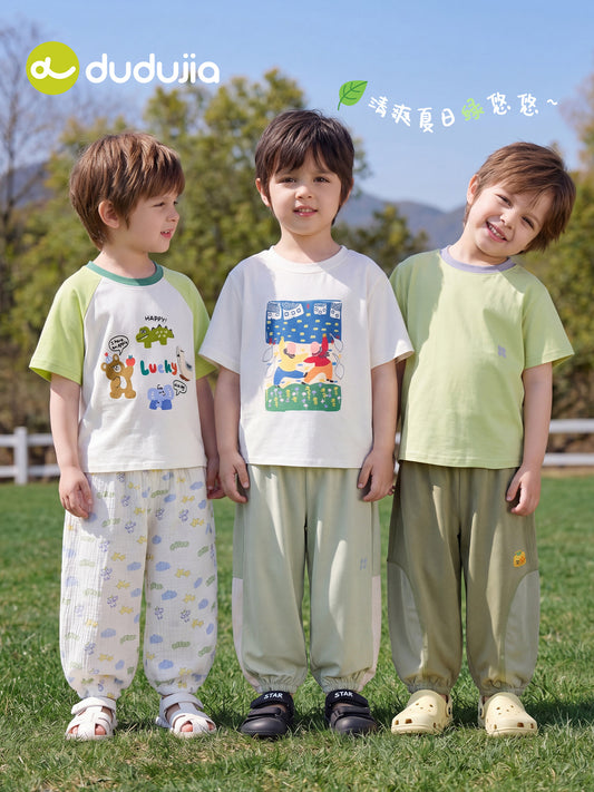 Children's Short-sleeved Summer Tops Pants Physical Anti Children's T-shirt