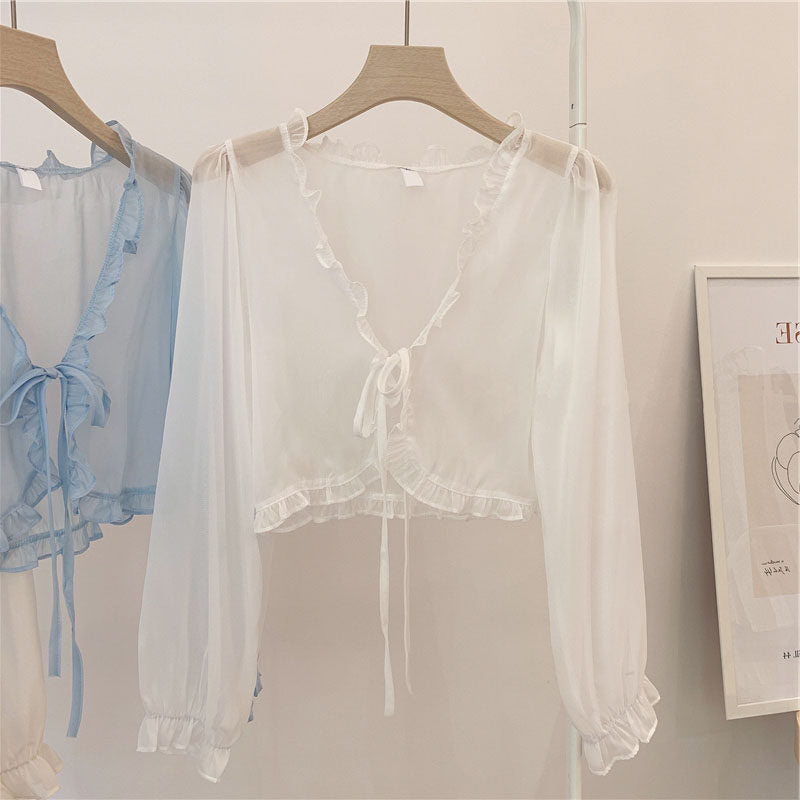 Women's Suspender Shawl Sun Protection Summer Sweet Thin Outer Cardigans