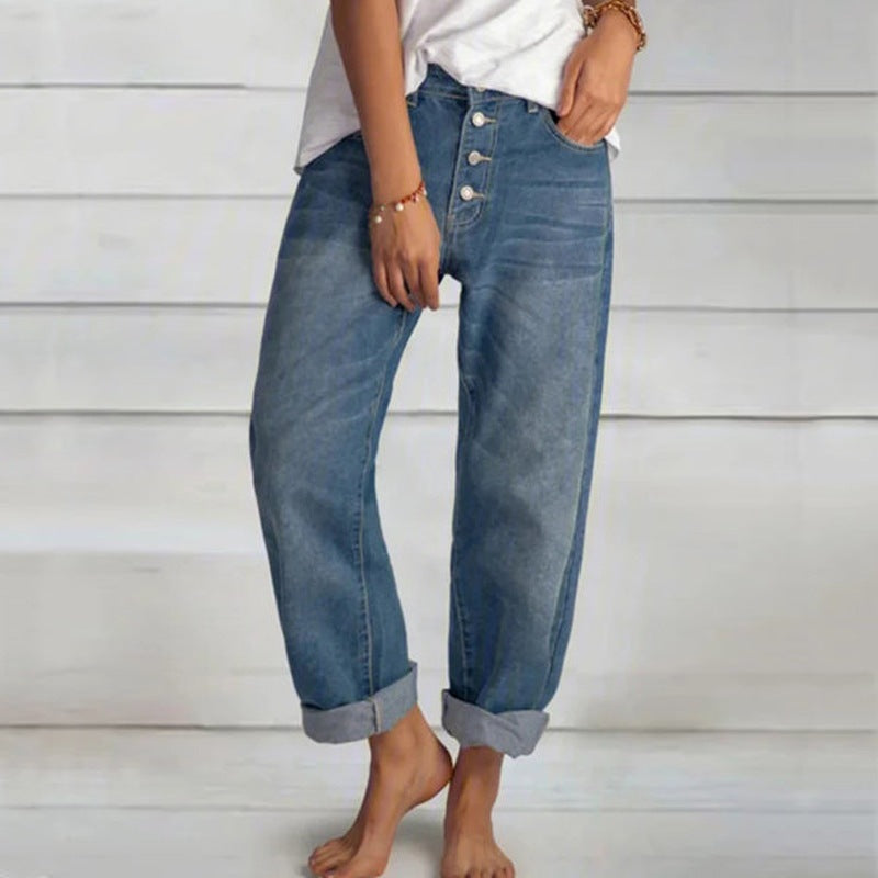 Women's Loose Leisure Simple Thin Denim Women's Jeans