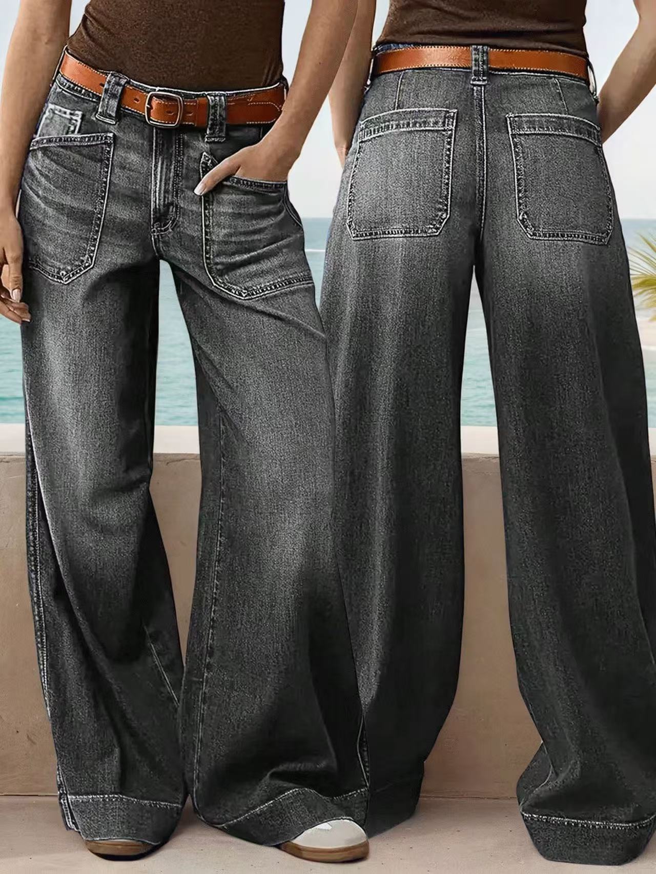 Classy Loose Slimming Ladies Straight Denim Women's Jeans