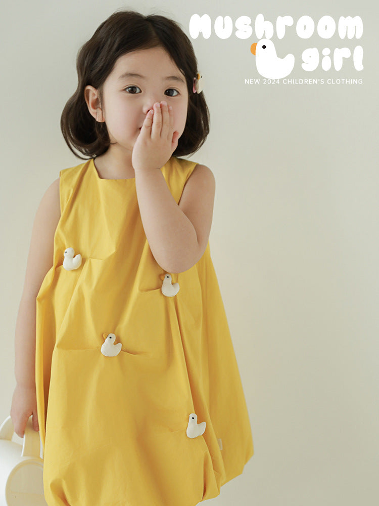 Children's Cotton Three-dimensional Doll Bud Skirt Summer Cute Cool Children's Dress