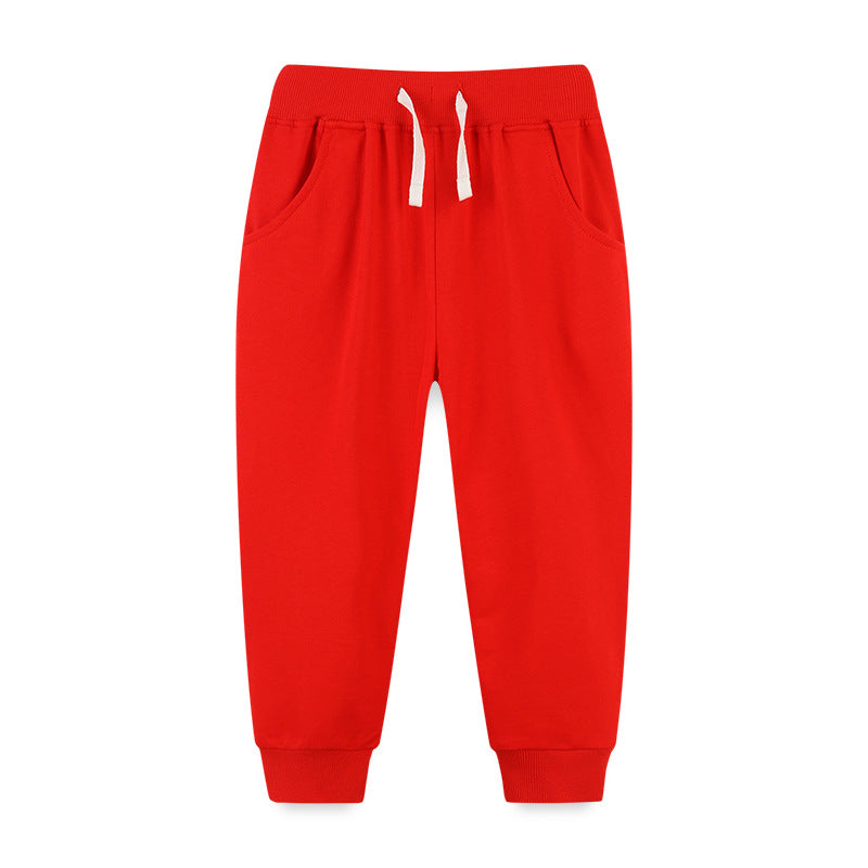 Casual Children's Autumn Sports Plaid Sweater Children's Pants