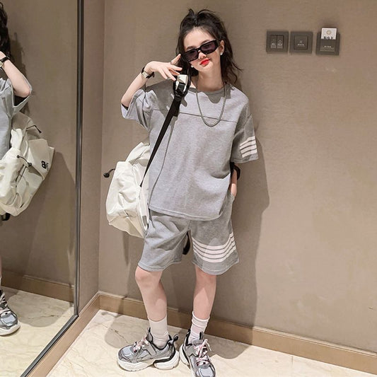 Children's Suits Short-sleeved Shorts Western Style Sports Children's Suit
