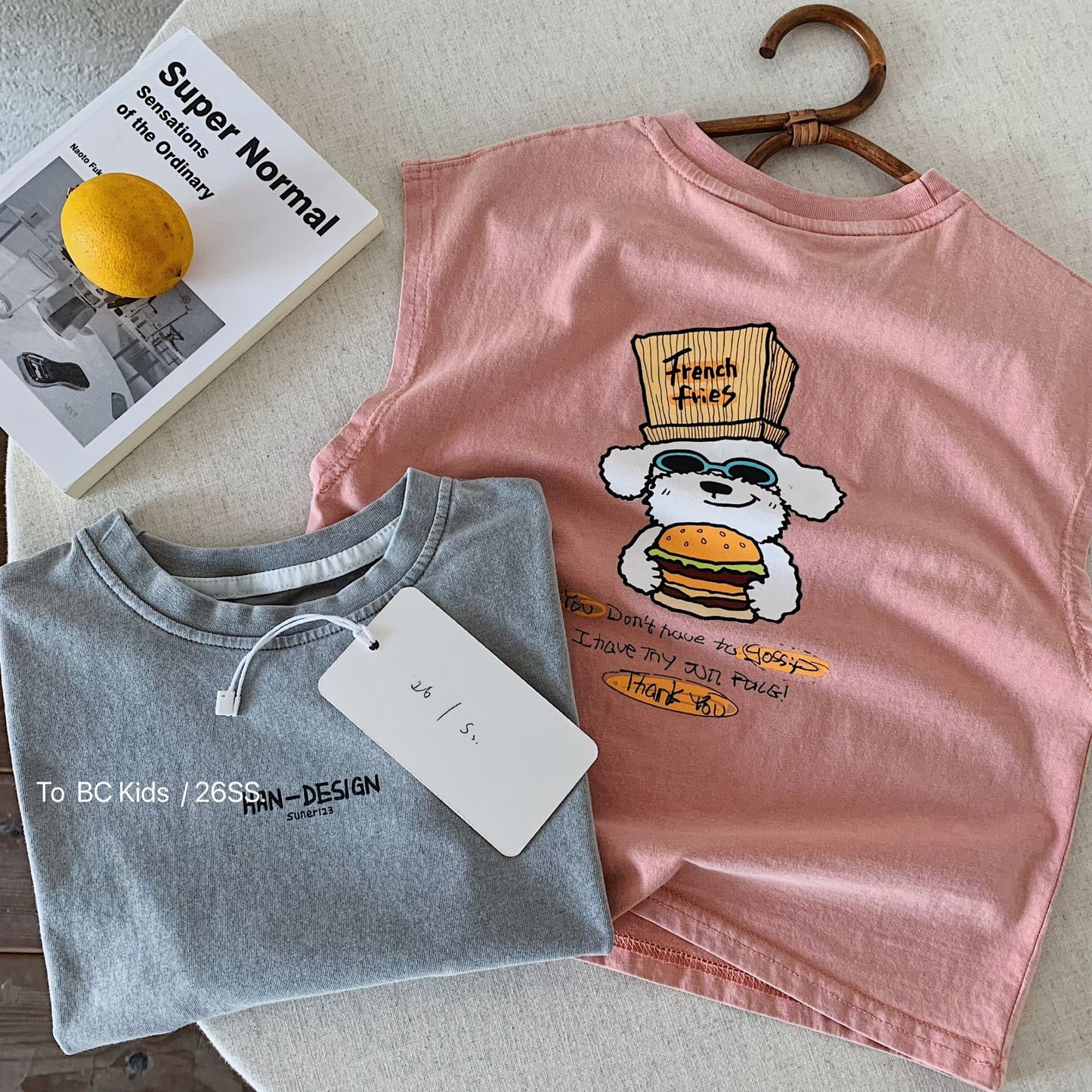 Children's Sleeveless Summer Korean Style Boys Cartoon Children's T-shirt