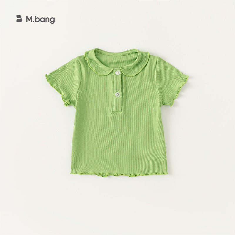 Children's Inner Wear Wooden Ear Top Doll Children's T-shirt