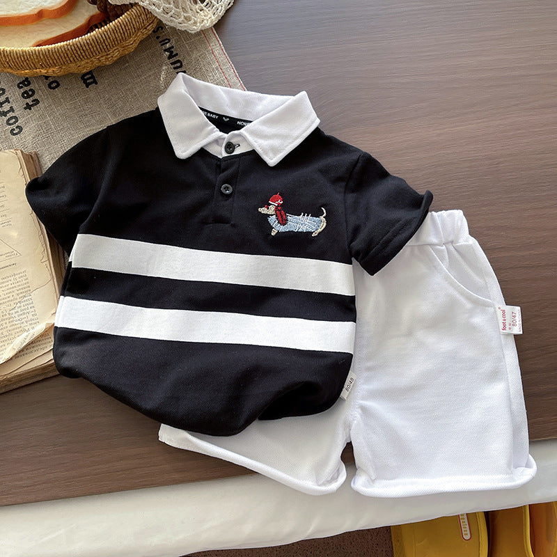 Children's Sleeve T-shirt Summer Clothes Clothing Two-piece Children's Suit