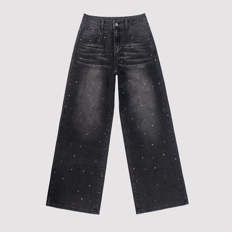 Women's Starry Loose Comfortable Casual Straight Popular Jeans