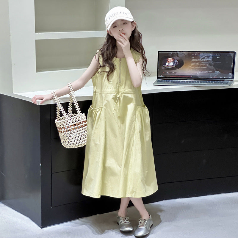 Children's Sweet Cool Vest Korean Older Leisure Children's Dress