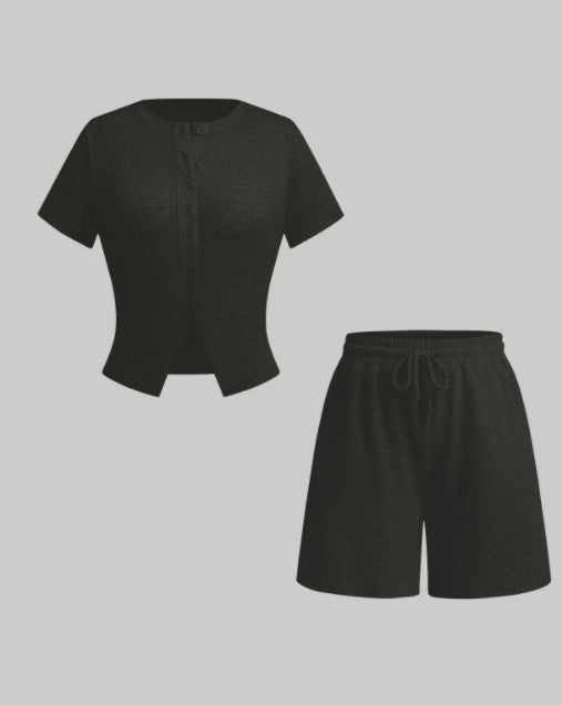 Women's Summer Short-sleeved Sexy Hot Style Fashion Casual Suit