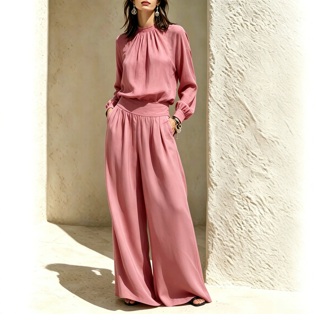 Women's Autumn High-grade Stand Collar Wear Loose Fashion Casual Suit