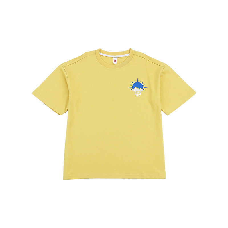 Children's Summer Breathing Printed Crew Neck Top Children's T-shirt