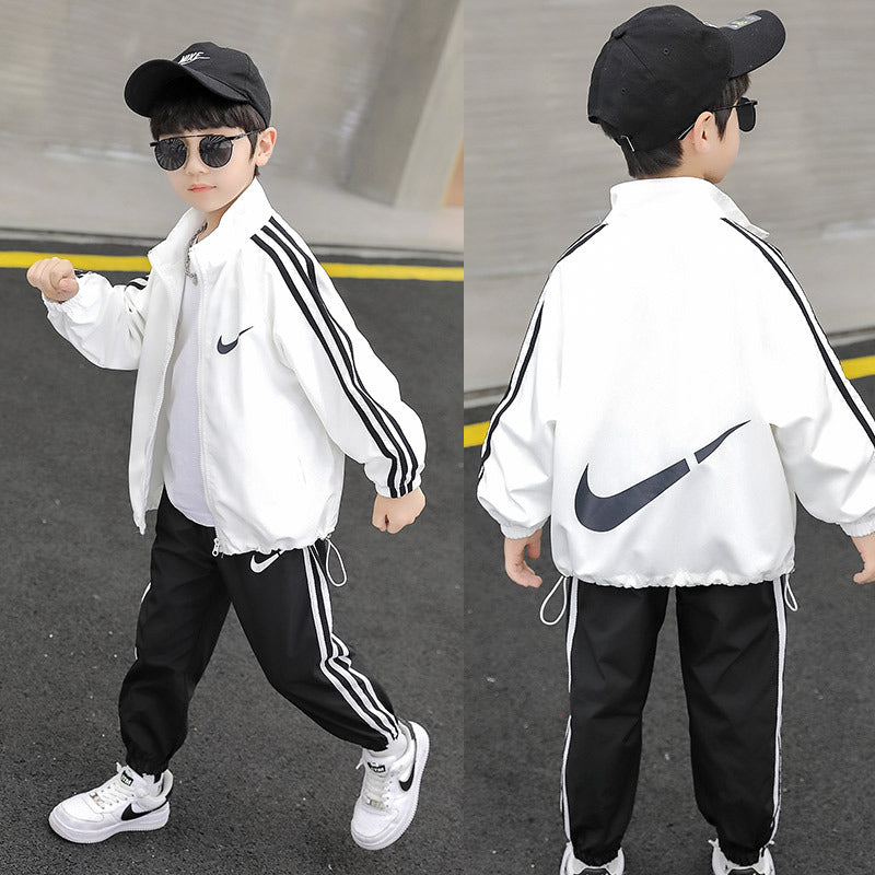 Children's Boys Autumn Clothing Shirt Western Style Boy Leisure Two-piece Children's Suit