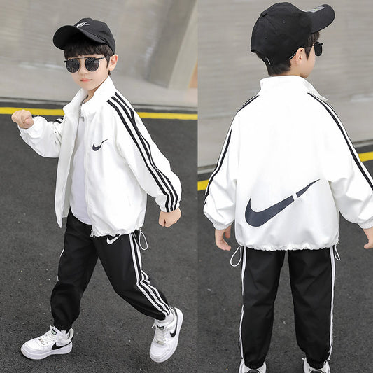 Children's Boys Autumn Clothing Shirt Western Style Boy Leisure Two-piece Children's Suit