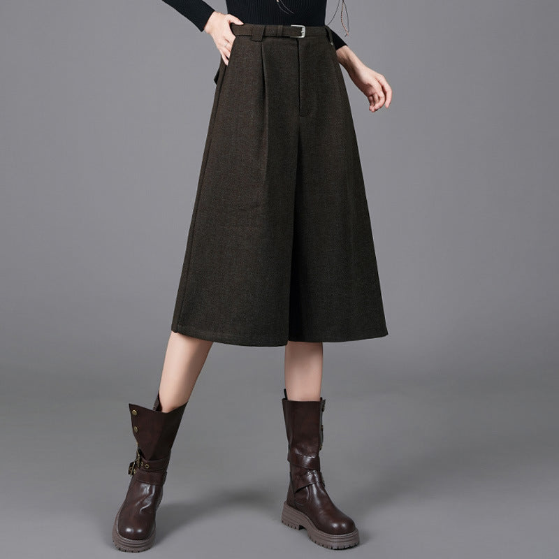 Women's Cropped Popular High Waist Simple Loose Temperament Pants