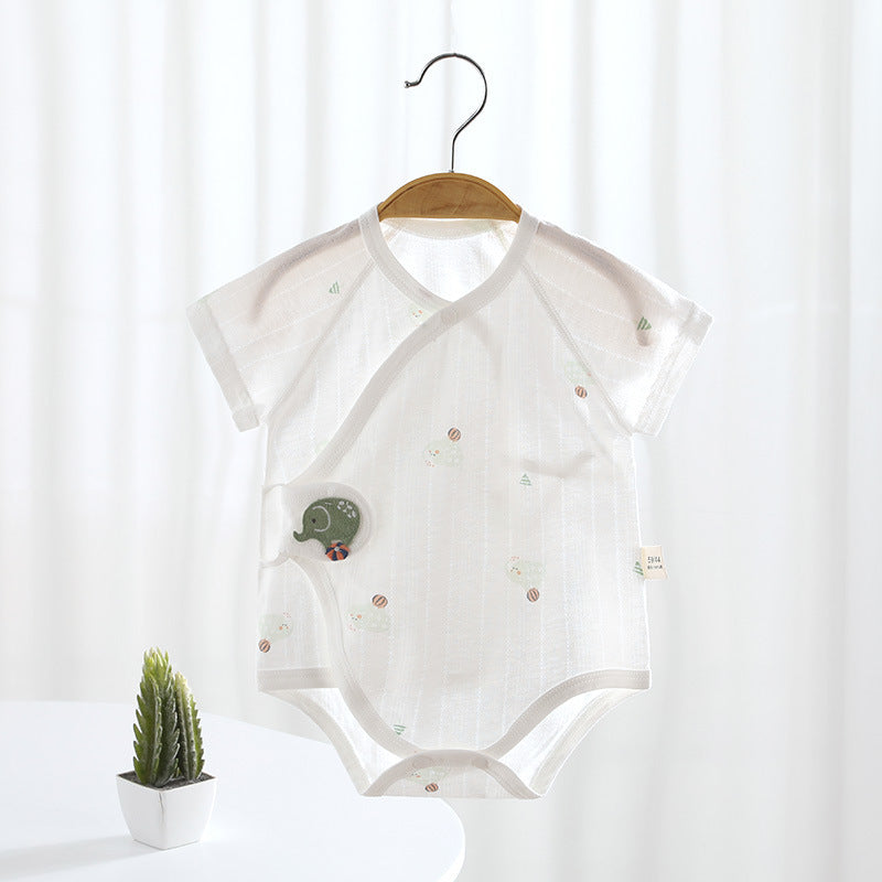 Born Short Sleeved Romper Clothes Summer Cotton Butt Jumpsuit, Climbing Suit