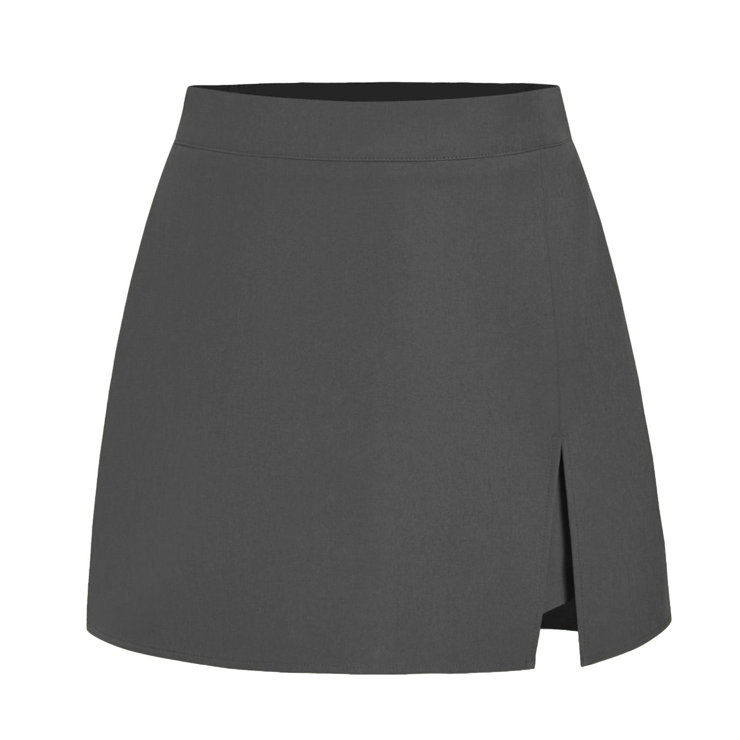 Women's High Waist Slit Quality Stretch Zipper Skirt