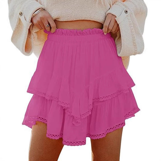 Women's Bohemian Pleated Cake High Waist Golf Tennis Skirt