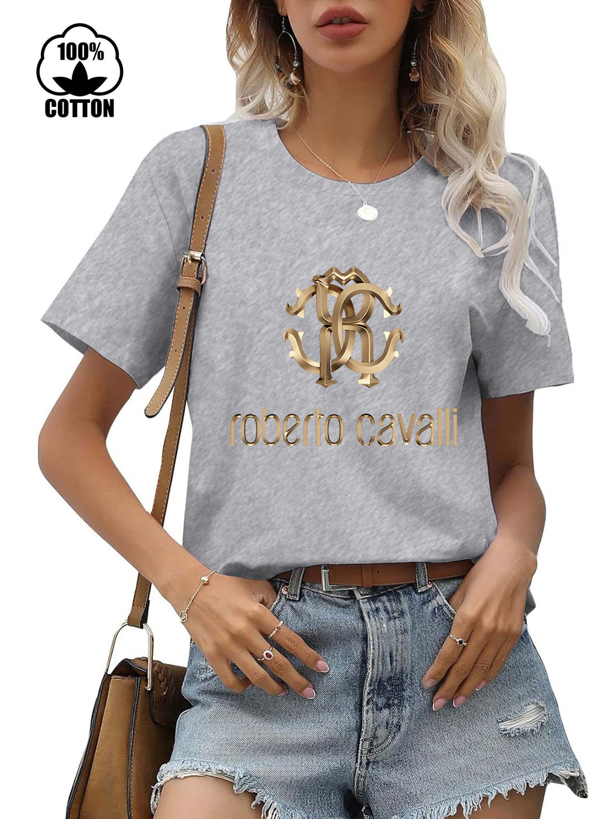 Women's Cotton Short-sleeved Round Neck Print Women's T-shirt