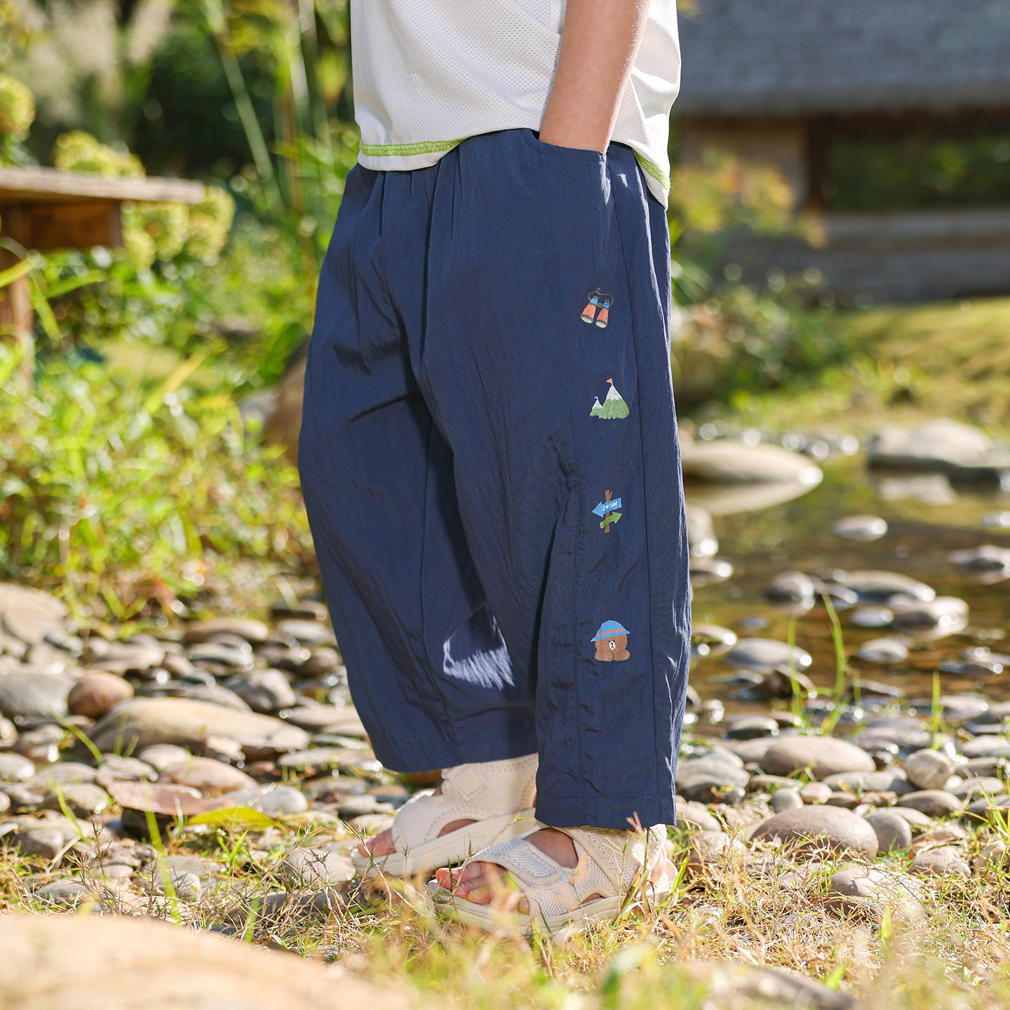 Children's Boy's Summer Thin Casual Cropped Boy Children's Pants