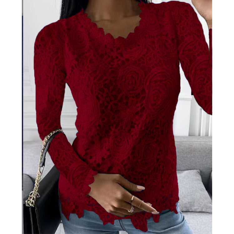 Cool Classy Fashion New Women's Summer Lace Shirt, Chiffon Shirt