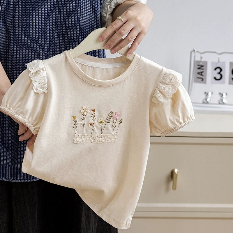 Children's Clothing Korean Style Casual Cotton Top Loose Thin Fashionable Children's T-shirt