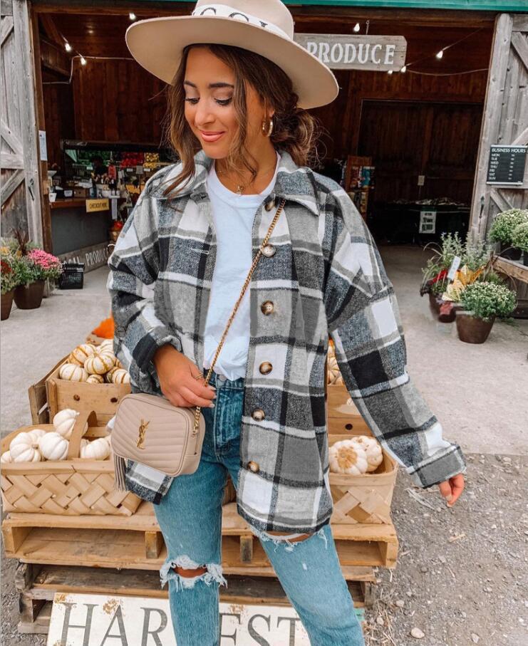 Women's Street Temperament Long Sleeve Lapel Loose Coats
