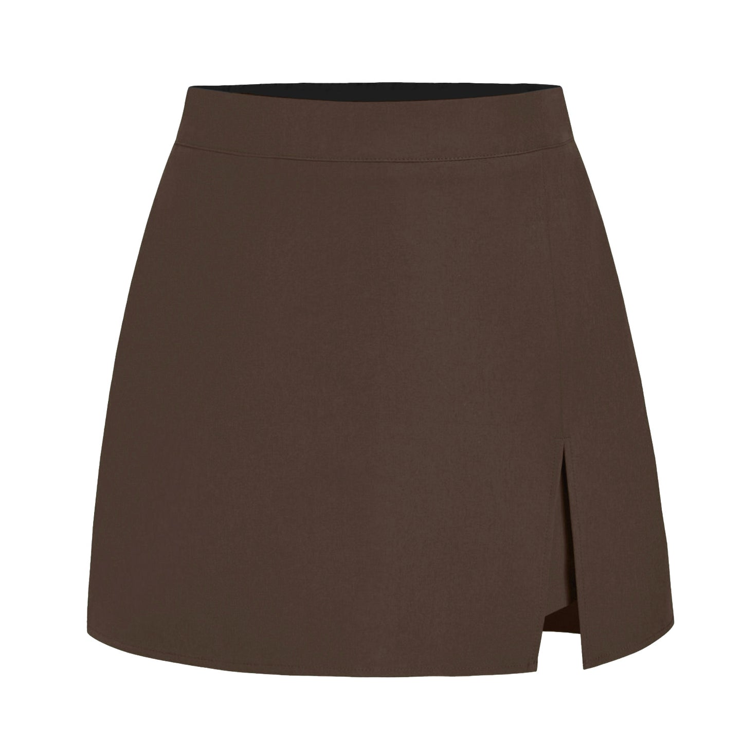 Women's High Waist Slit Quality Stretch Zipper Skirt