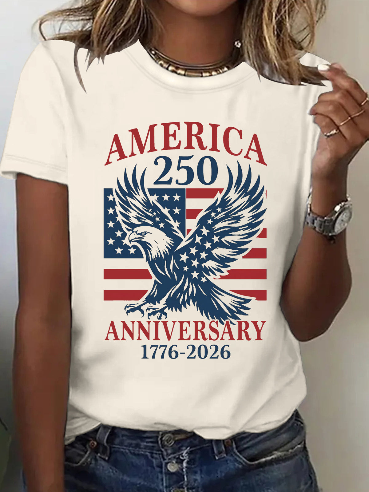 Women's Short-sleeved Shirt With Patriotism The Theme Women's T-shirt