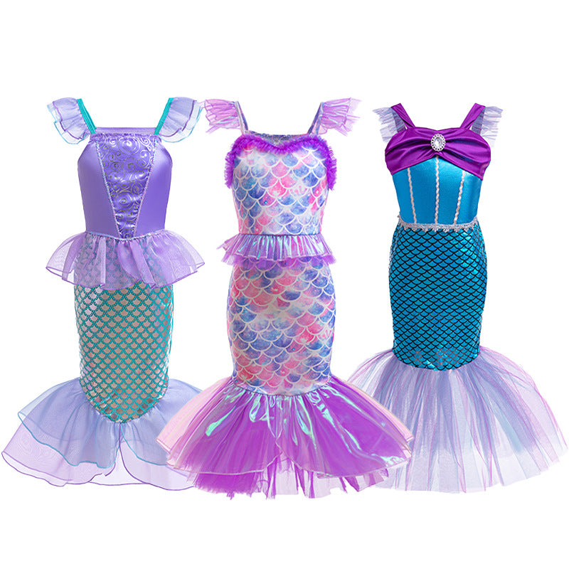 Color Princess Tulle Tutu Cake Puff Children's Dress
