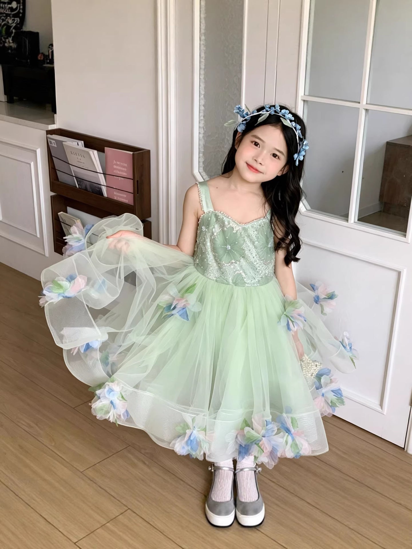 Mori Cute Birthday Flower Princess Host Children's Dress