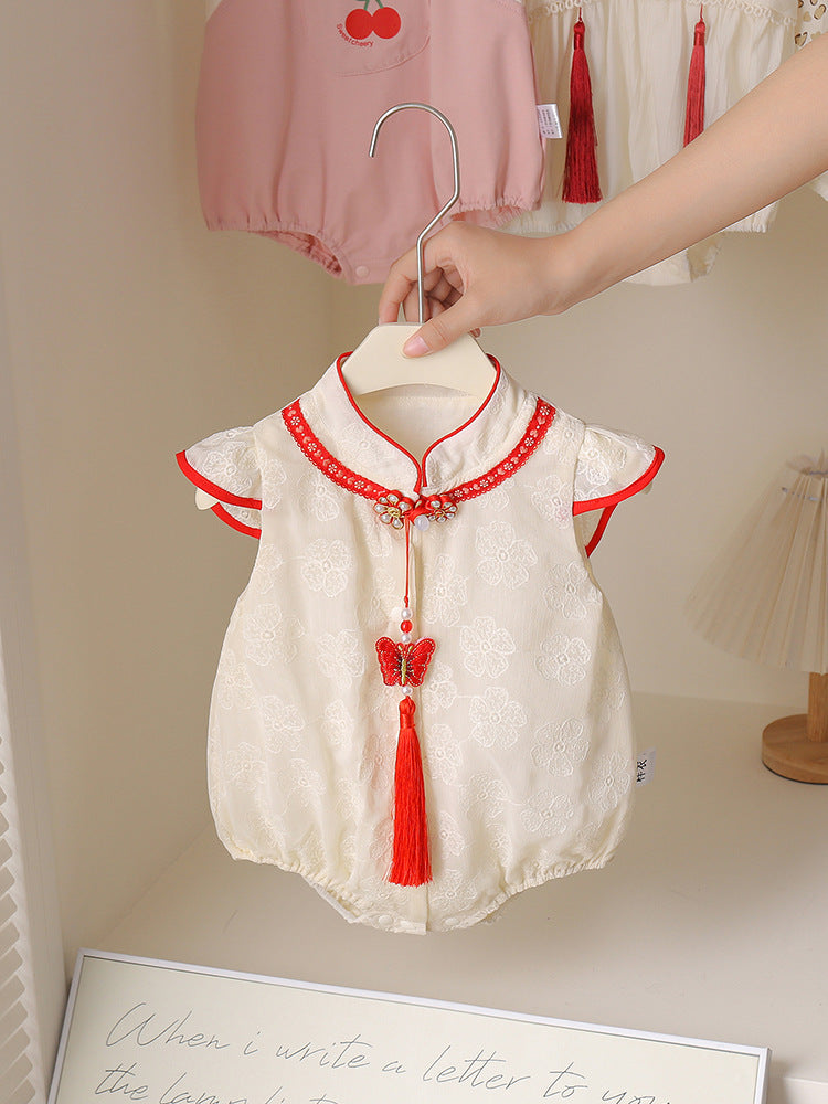 Costume Romper Thin Short Sleeve Spring Festival Jumpsuit, Climbing Suit