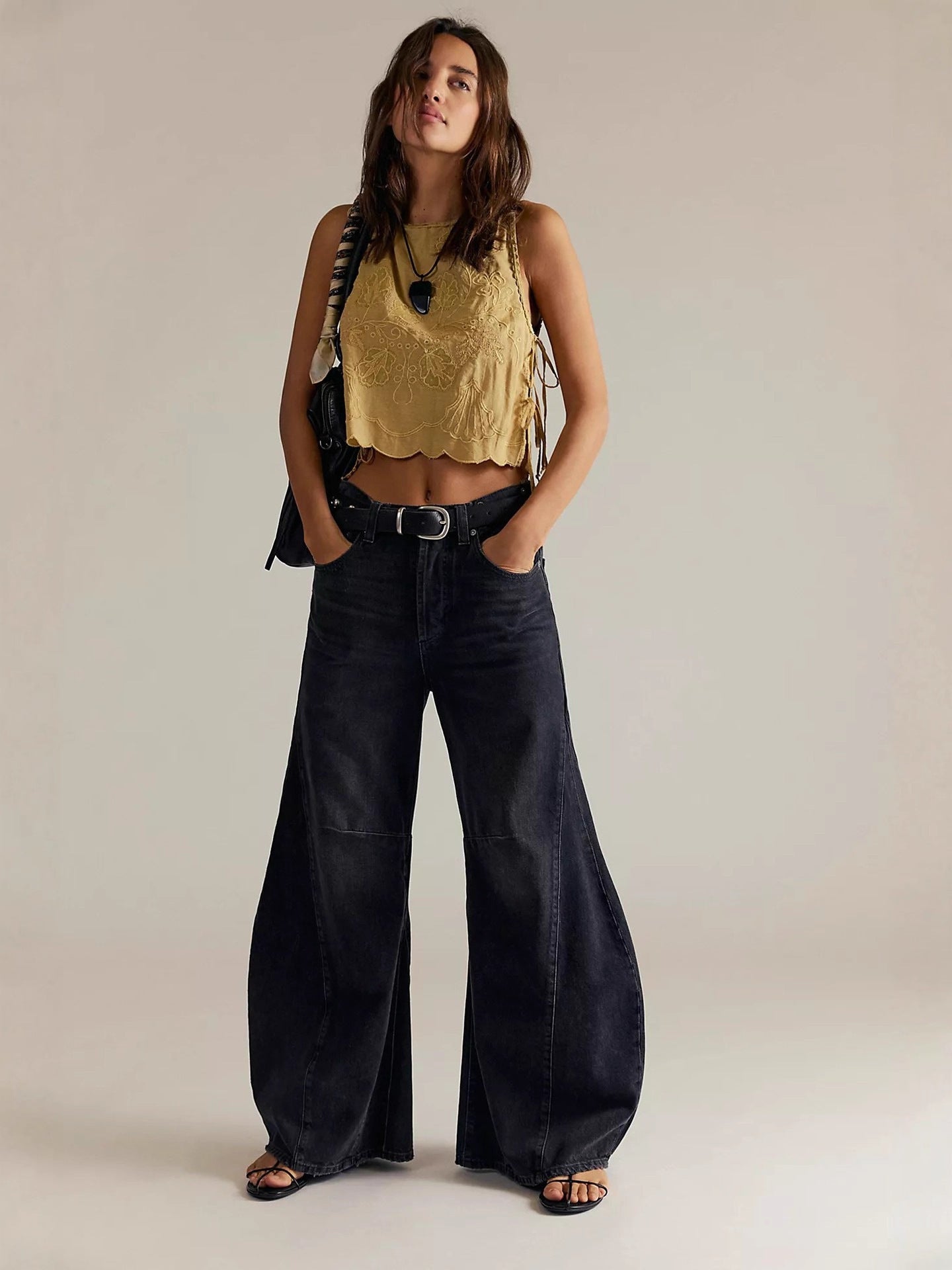 Women's Autumn Retro High Waist Wide Leg Women's Jeans