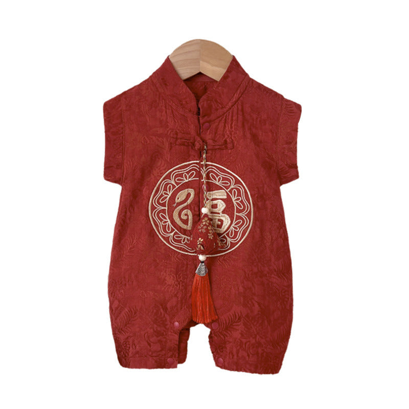 Clothes One Month Hundred Days Year Old Celebration Dress Thin Jumpsuit, Climbing Suit