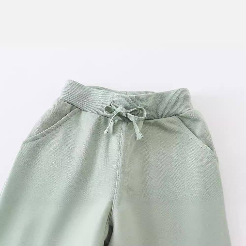 Children's Pure Color Cotton Clothing Long Children's Pants