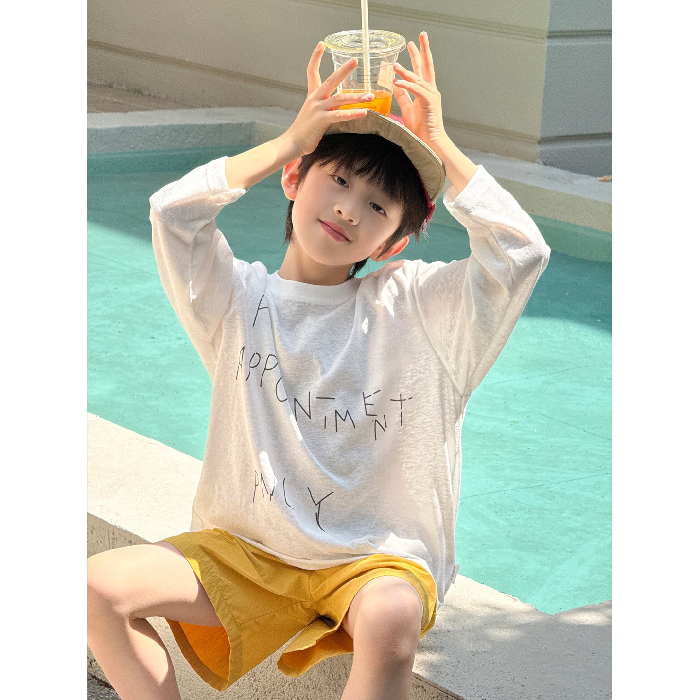 Children's Long Sleeve Summer Dress Boys Fashion Letter Print Children's T-shirt