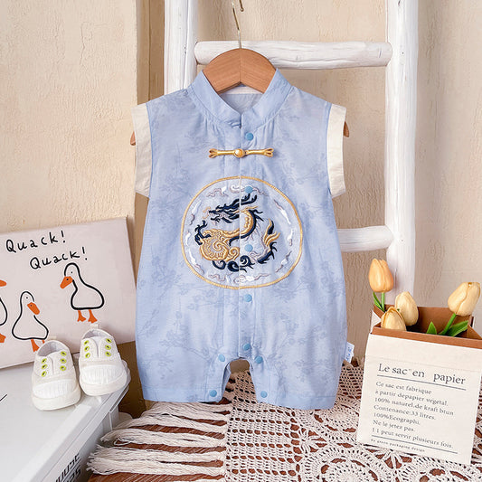 One Month Hundred Days Year Old Celebration Dress Chinese Going Jumpsuit, Climbing Suit