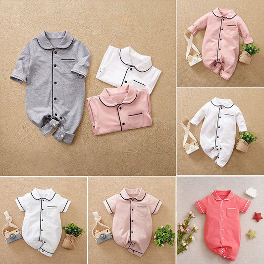 Women's & Men's Infant Pajamas Cotton Class Home One-piece Romper Long-sleeved Clothes For Jumpsuit, Climbing Suit